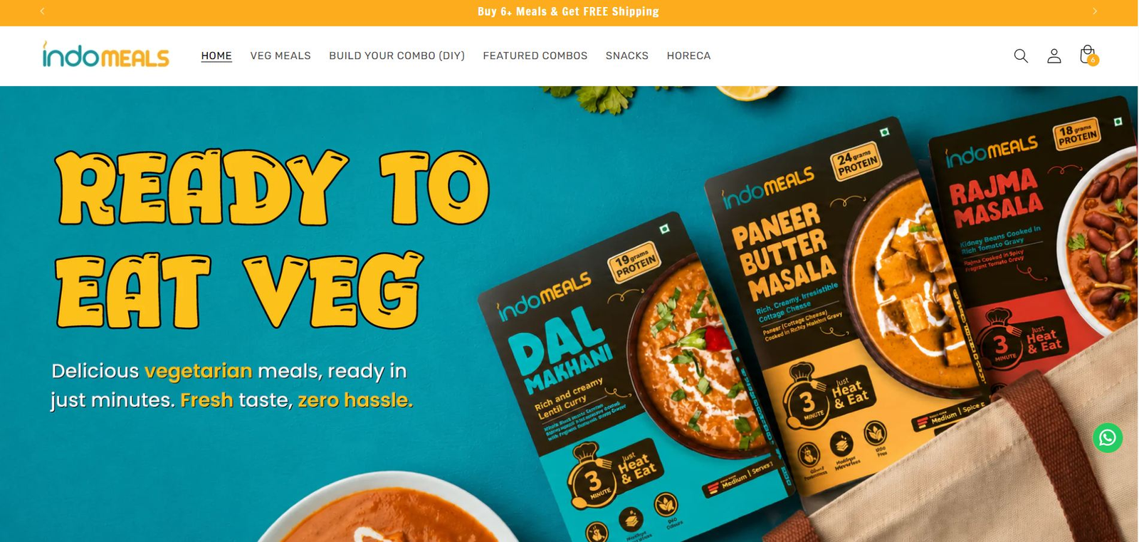 Indomeals Shopify Store Mockup