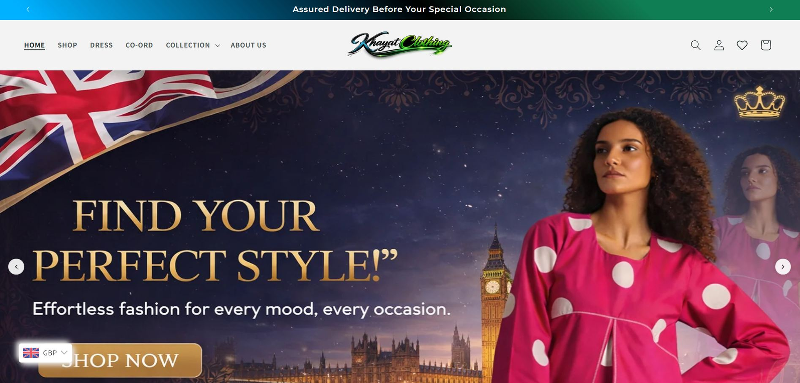 Khayat Clothing Shopify Store Mockup